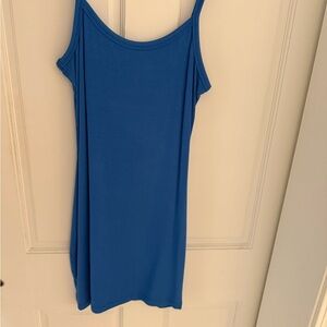 Blue Sleeveless Mini Dress